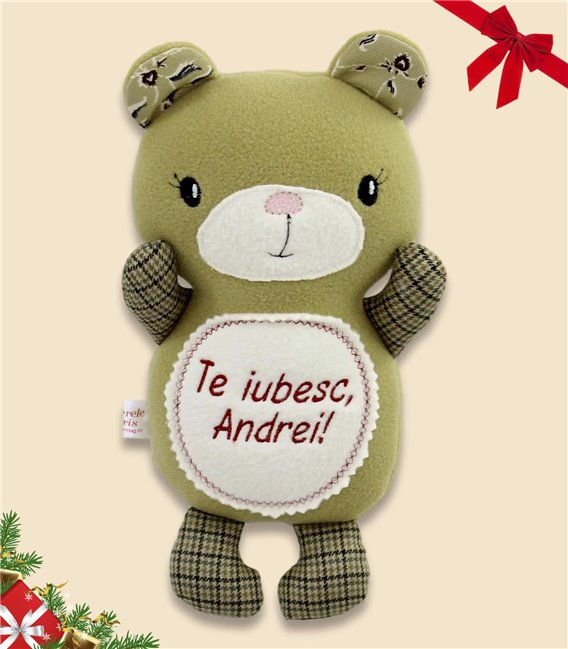 Ursulet brodat cu nume si mesaj 135,00 Lei