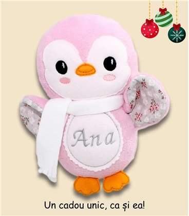 Pinguin roz personalizat