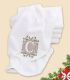 Prosop de baie personalizat cu monograma alb