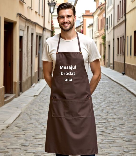 Sort personalizat barbati, maro, mesaj