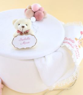 Trusou botez lux, fete personalizat set complet, ursulet, Isabelle