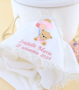 Trusou botez lux, fete personalizat set complet, ursulet, Isabelle