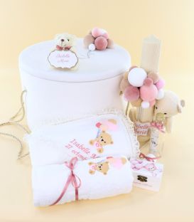 Trusou botez lux, fete personalizat set complet, ursulet, Isabelle