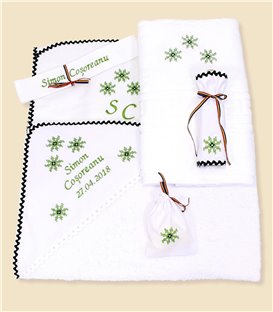 Trusou botez stelute complet nuante verzi