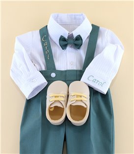 Trusou complet botez baiat personalizat – Ingeraș Verde
