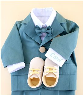 Trusou complet botez baiat personalizat – Ingeraș Verde