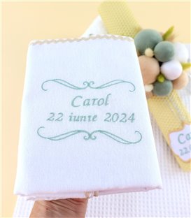 Trusou complet botez baiat personalizat – Ingeraș Verde