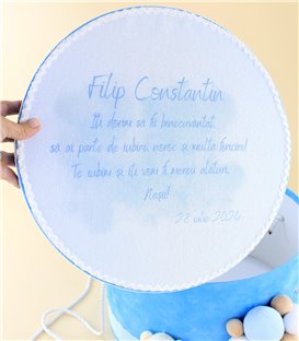 Trusou complet botez baiat personalizat – Ursuleț cu baloane