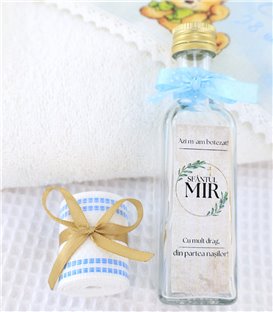 Trusou complet botez baiat personalizat – Ursuleț cu baloane