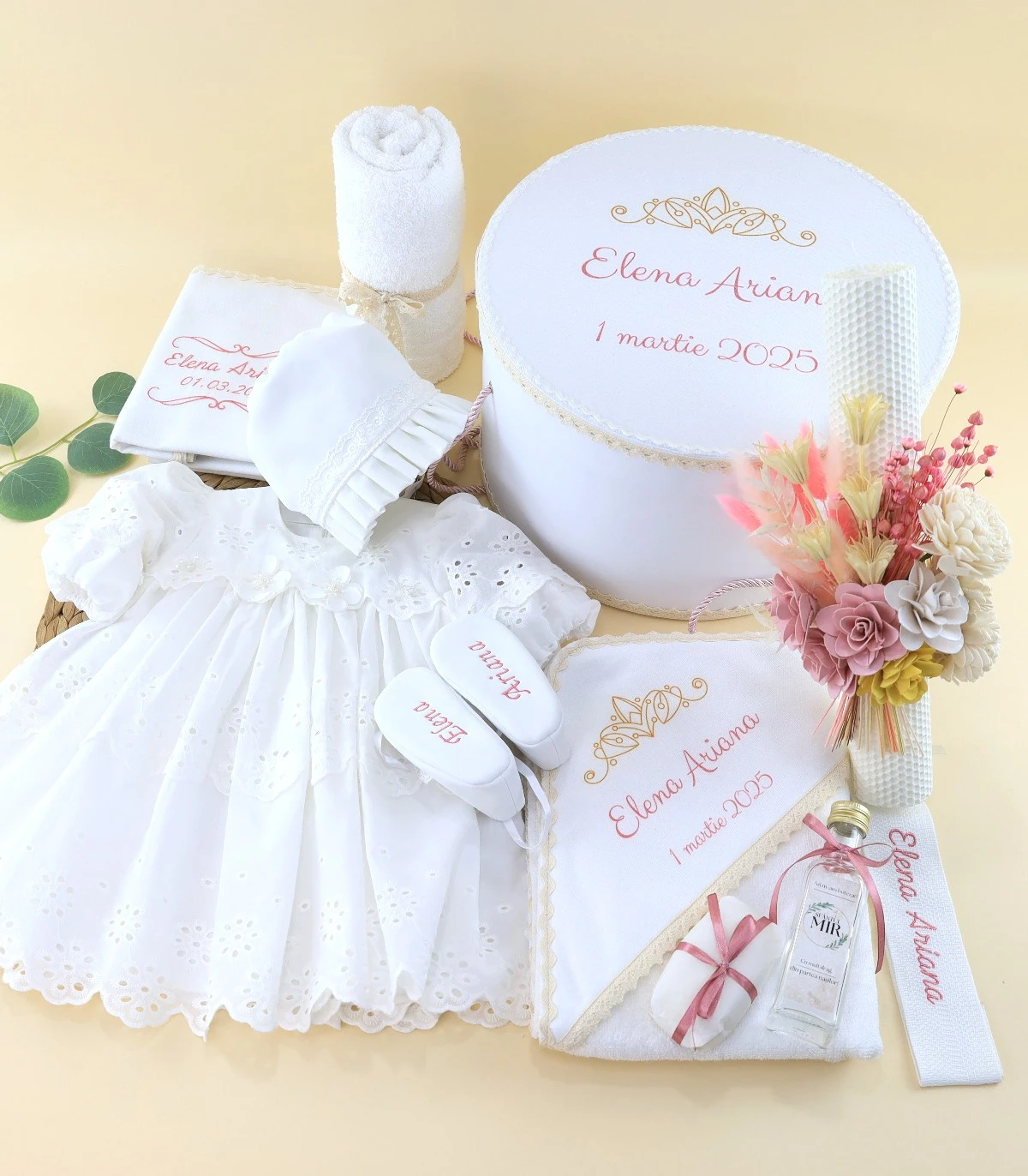 【つつ】malco. bo&luca angelica ドレス　2点セット Trusou complet botez fete 13 piese cu rochita si lumanare
