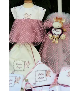 Trusou botez complet fetite broderie Hipopotam