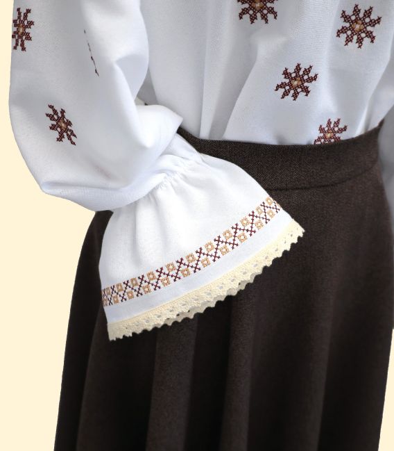 Set mama fiica traditional , broderie stelute, model stilizat