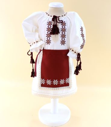 Set mama fiica traditional , broderie stelute, model stilizat