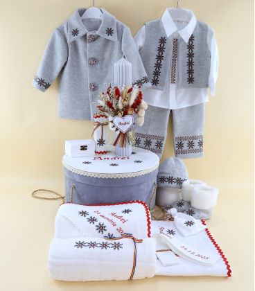 Trusou de botez tradițional de iarnă pentru băieți Andrei