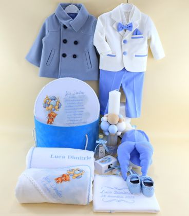 Trusou botez baiat ursulet de iarna - 17 piese