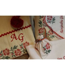 Trusouri botez traditionale - Trusou botez traditional complet broderie floare