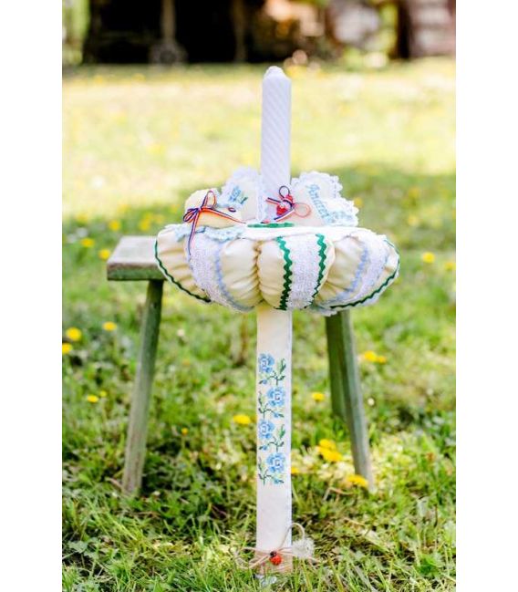 Trusouri botez traditionale - Trusou botez traditional baieti broderie floare