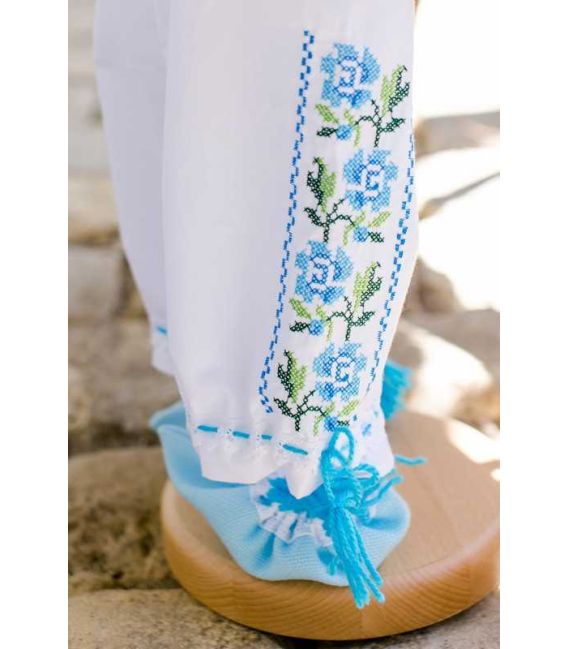 Trusouri botez traditionale - Trusou botez traditional baieti broderie floare