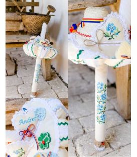 Lumanare botez traditionala Floria