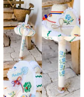 Lumanare botez traditionala Floria