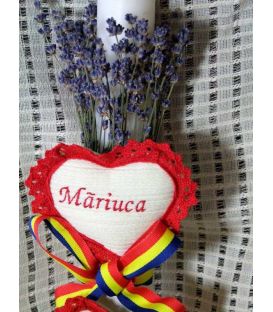 Lumanare botez traditionala inimioara