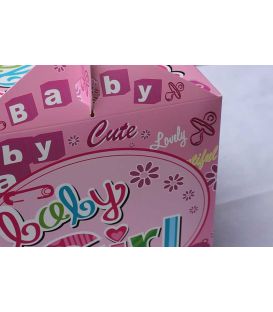 Cutie botez caserata roz fetite