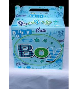 Cutie botez caserata cu maner de baieti