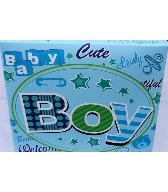 Cutie botez caserata cu maner de baieti