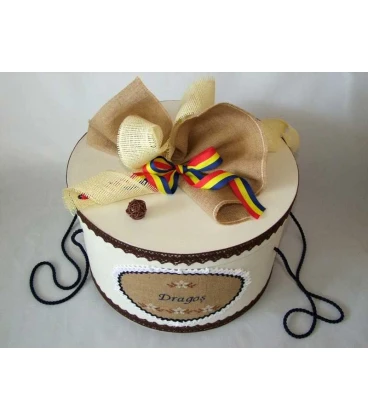 Cutie botez personalizata traditionala