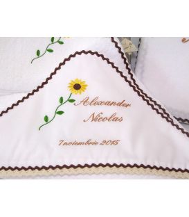Trusou botez personalizat floarea soarelui