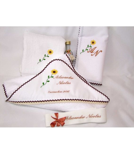 Trusou botez personalizat floarea soarelui