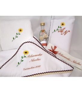 Trusou botez personalizat floarea soarelui