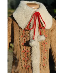 Palton traditional botez fetite stelute