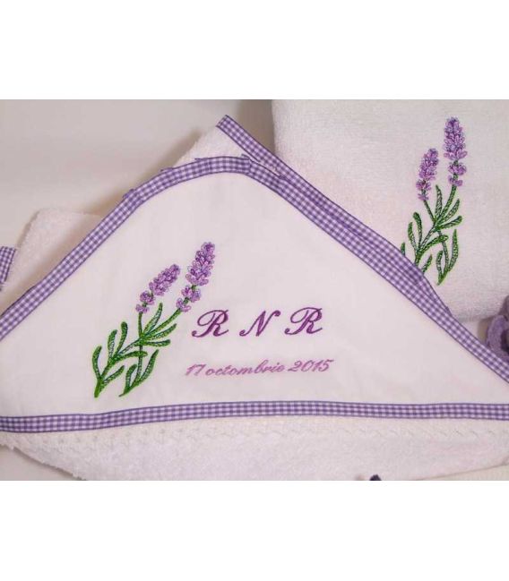 Trusou botez personalizat lavanda