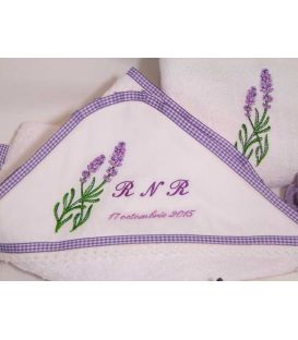 Trusou botez personalizat lavanda