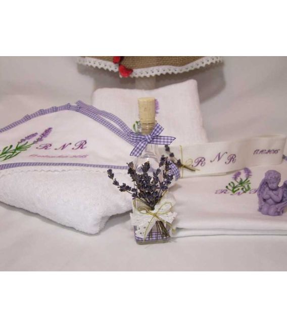Trusou botez personalizat lavanda