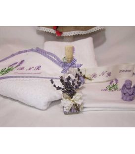 Trusou botez personalizat lavanda