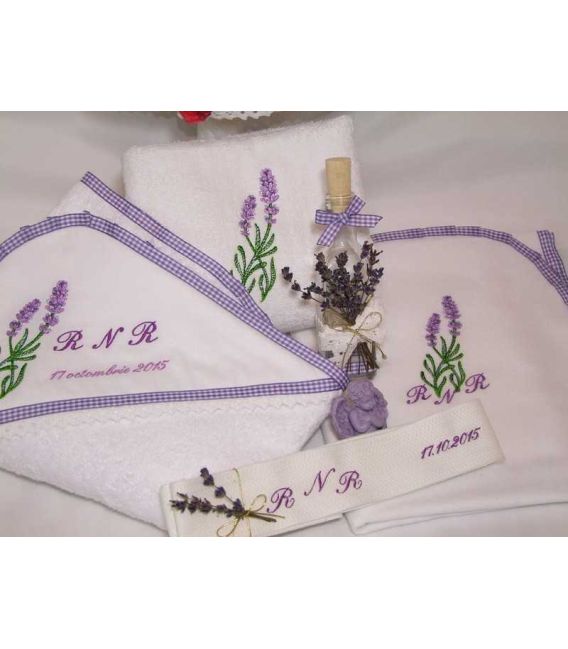 Trusou botez personalizat lavanda