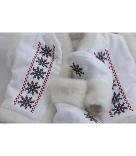 Costum botez traditional fetite complet Stelute