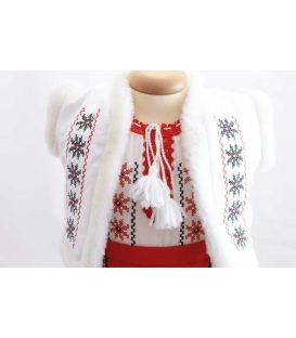 Costum botez traditional fetite complet Stelute