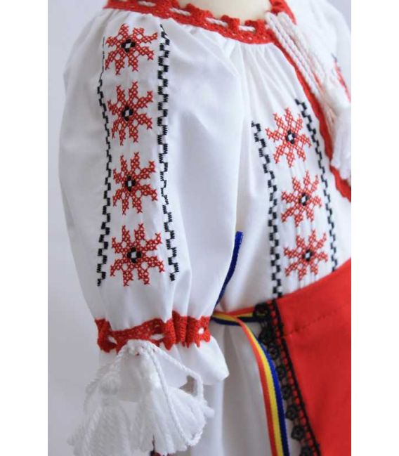 Costum botez traditional fetite complet Stelute